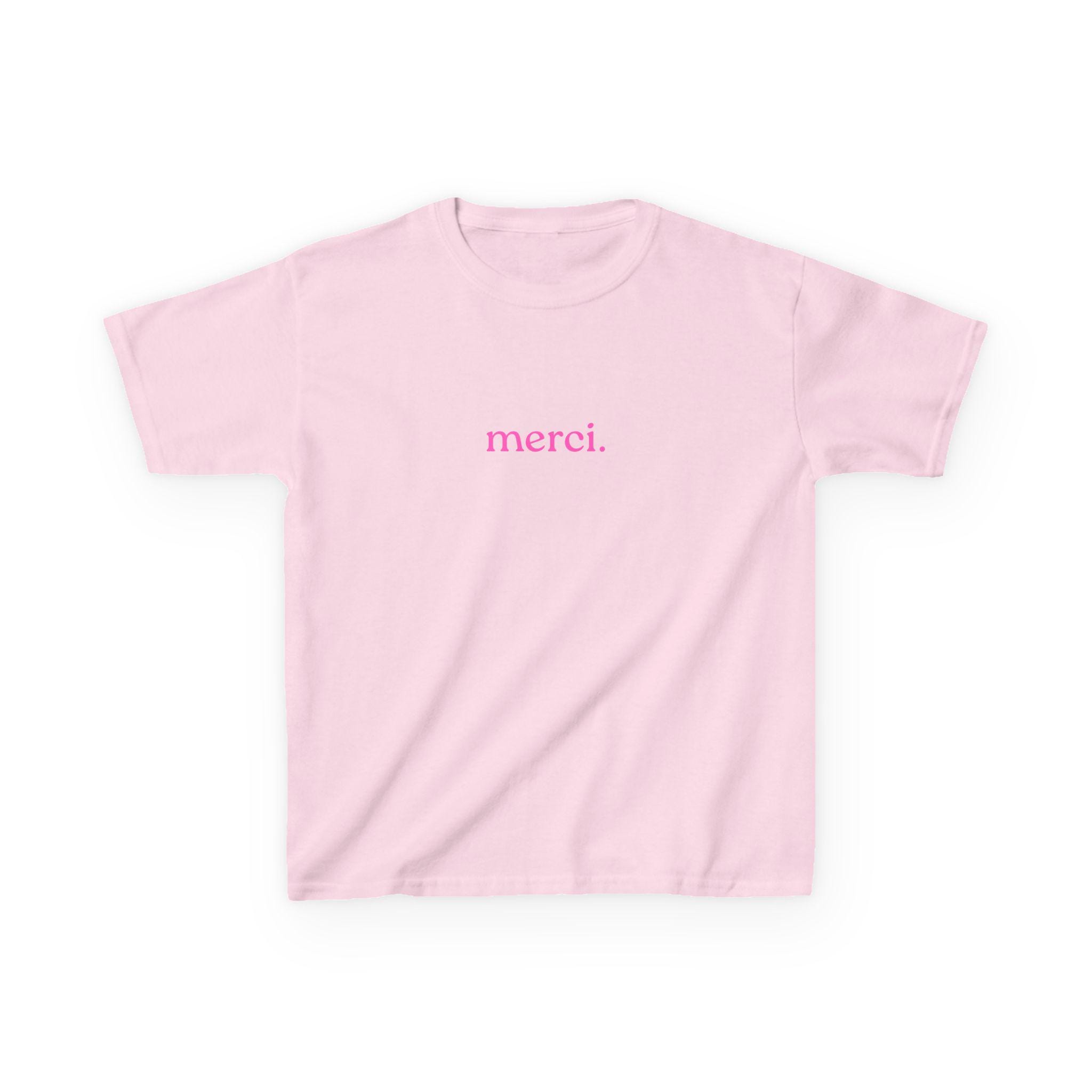 Merci Minimalist French Script Tee